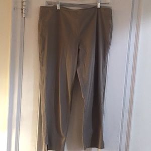 Eileen Fisher taupe slim leg pants